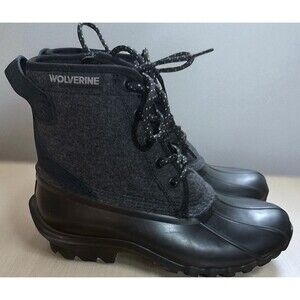 Wolverine Boots Men’s 8M Torrent Wool Duck Gray Waterproof Winter Lace-Up